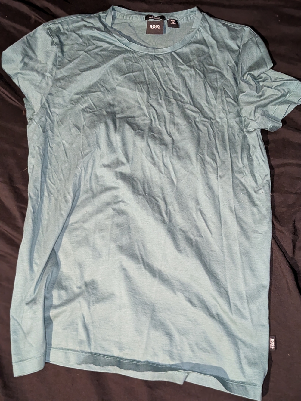 BOSS Men's Light Blue Crew Neck T-Shirt